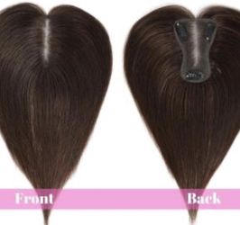 14” 3x4 Crown Topper Hair Extension Wiglet In Brown
