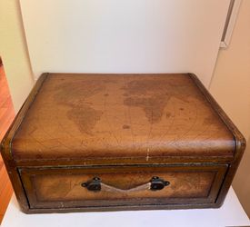 Steamer trunk globe matte inspired dresser or coffee table