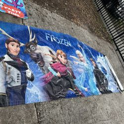 Frozen bounce house banner 10x5