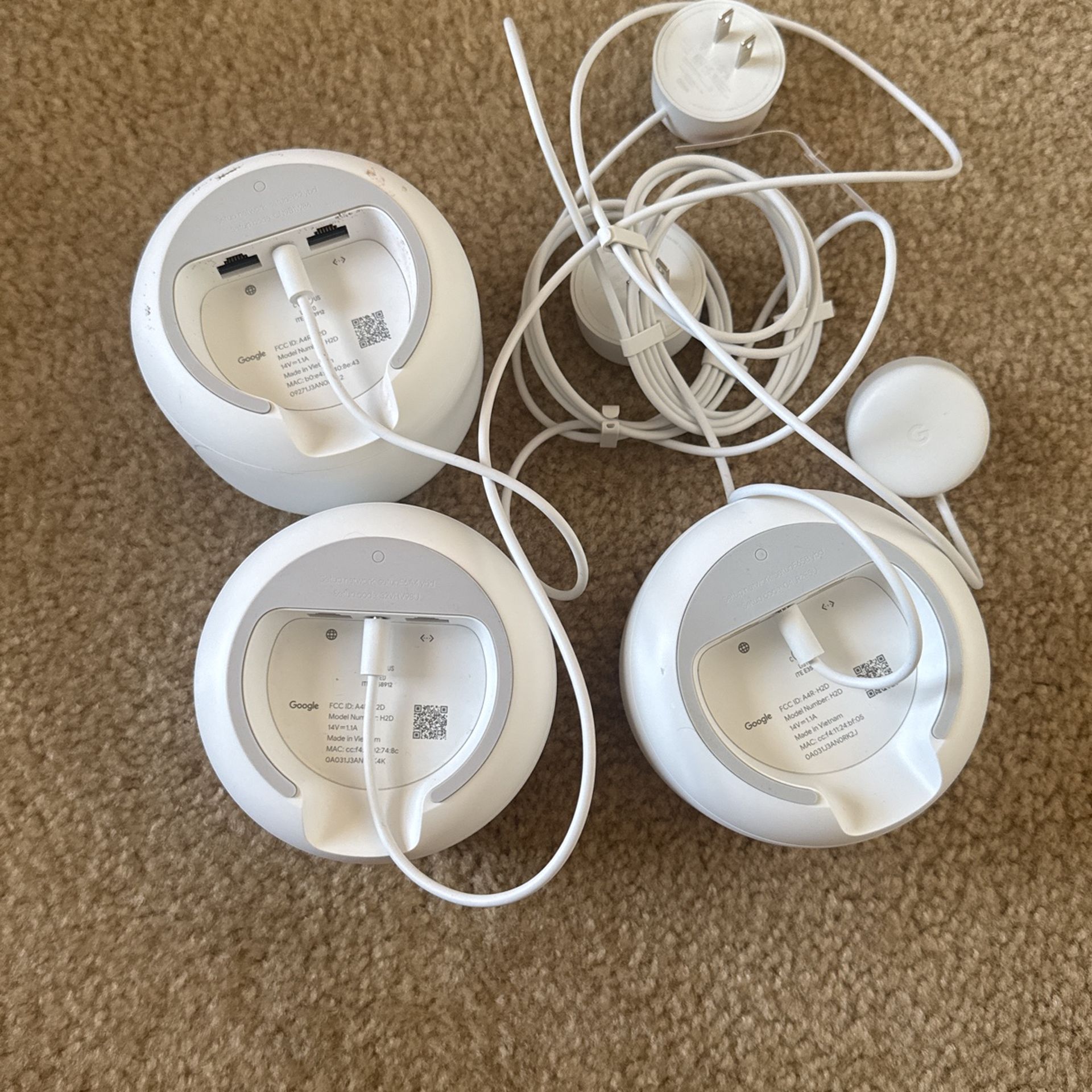 Google 無線LANルーター 3台セット H2D Google Wifi ステーション メッシュwifi ルーター 3台セット Google