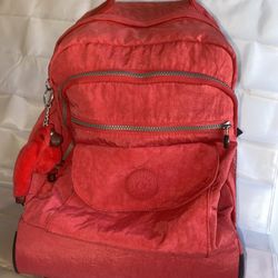 Kipling Alcatraz Garnet Luggage Laptop Wheeled Large Rolling Carry On Backpack