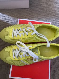 Coach Lime Green Signature Sneakers