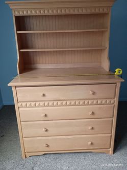 Wooden Hutch with Dresser Base