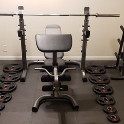 Weight Bench and Olympic Weight Set (Delivery Available)