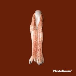 Women's Beige And Orange Scarf