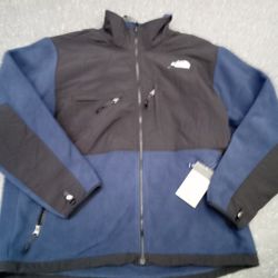 Men's XXL Blue and Black Northface Denali Jacket