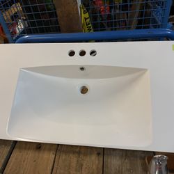 Ceramic Bathroom Sink Vanity Top 36”x 18”
