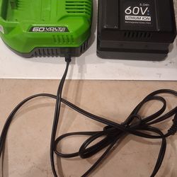 Good Cbarger / Bad Battery Greenworks Pro 60v electric cordless lawn mower edger trimmer