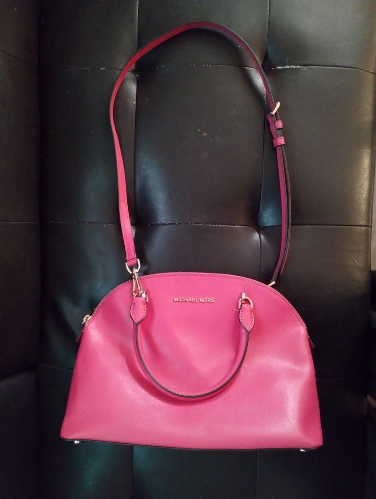 Michael Kors Jet Set Travel Emmy Dome Crossbody Bag Pink Grapefruit