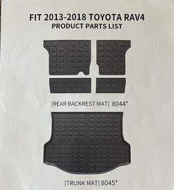 2013-2018 Toyota RAV4 Boot Mats Set