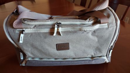 Gray/Tan Canvas Sports/Travel Bag