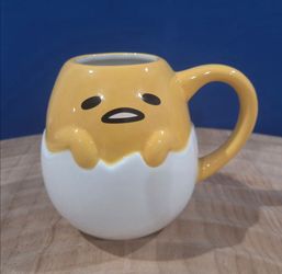 Sanrio gudetama 3D Sculpted Ceramic Mug - holds 20 ounces