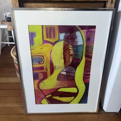 Original painting “Music Lessons” by Ellen Russell custom matted and framed