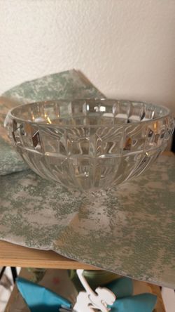 Vintage Mikasa Reflections Giftware Round Heavy Cut Lead Crystal Bowl 8" Austria, $29