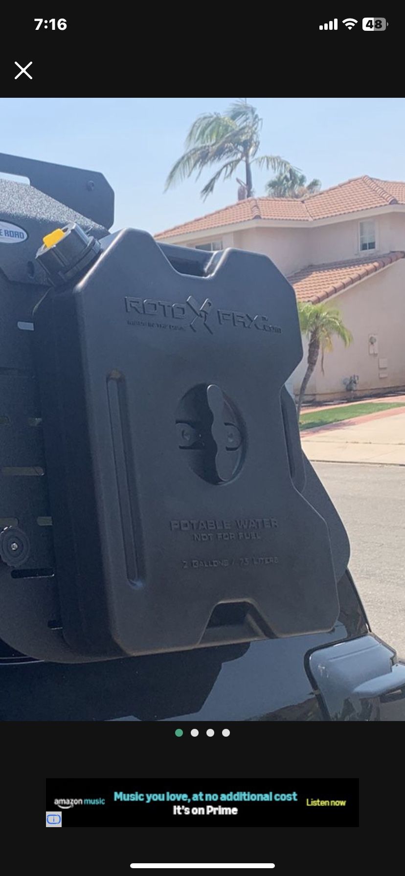 Black 2 Gal Rotopax For H20