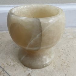 Vintage Onyx/Marble Goblet—LIKE NEW 