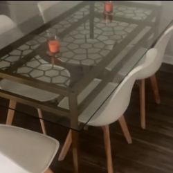 Glass Table Set 