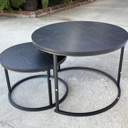 Black coffee tables (set of 2)