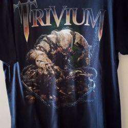 🔥 ONLY $25!! EXX FLAWLESS COND WORN ONCE XL BLK TRIVIUM BEAST 100 COTTON SHIRT 