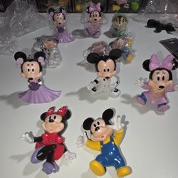 Mickey And Minie Keychain Figurines