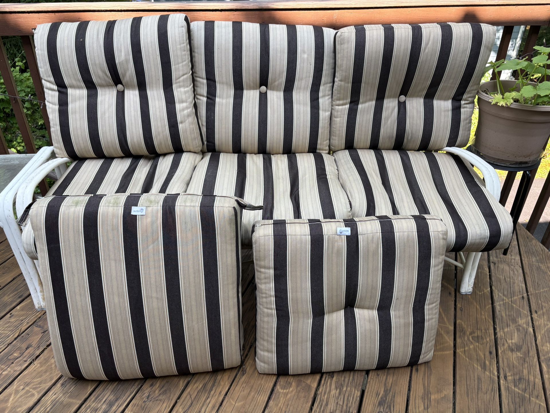 Sunbrela- Set Of 8 Outdoor patio Furniture Cushions