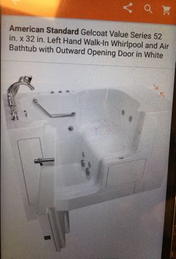 American standard value left hand walk- in whirlpool
