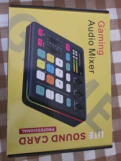 Gaming Audio Mixer, RGB Audio Interface with 48V Phantom Power, Bluetooth, Voice Changer, 6 Customized Sound Pads for Live Streaming, Podcasting, Reco