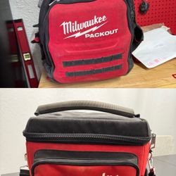 Milwaukee packout Backpack And Milwaukee Lunch Box