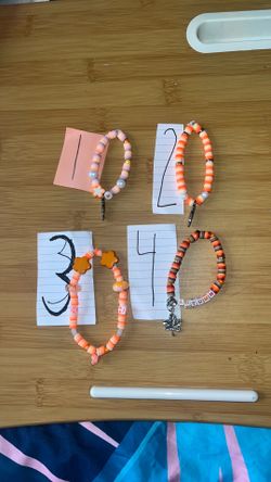 Orange Colored Singular Bracelets
