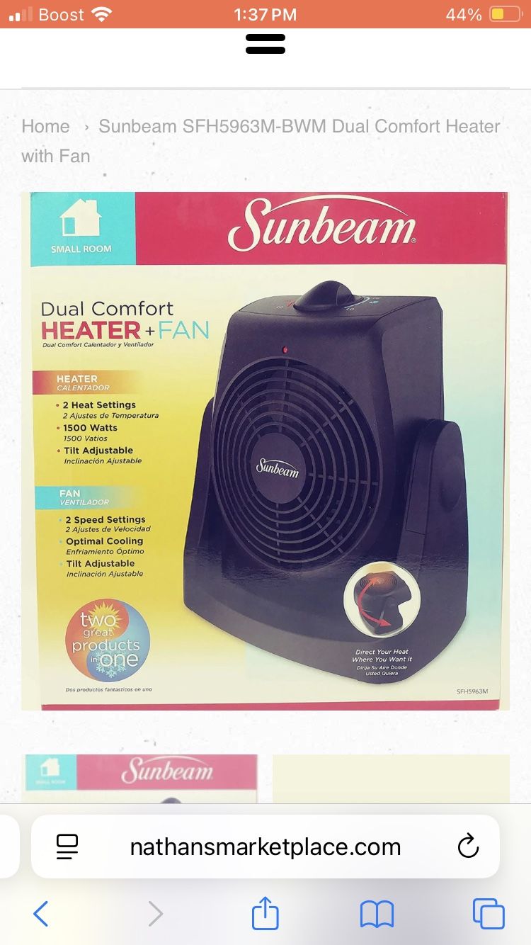 Heater. Dual Comfort Heater/fan