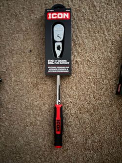 ICON G2 3/8 in. Drive, 14 in. Long Locking Flex Ratchet with Comfort Grip