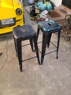 Stool Chairs Metal  Black