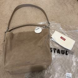 STAUD Women's Perry Hobo Bag, Suede And Leather