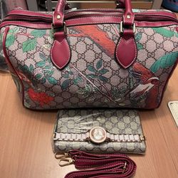 Bag Set With Wallet Watch 