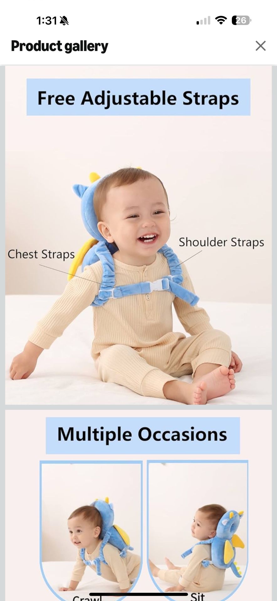 Toddler Head Protector Backpack