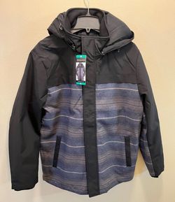 NEW Pendleton Men’s Jacket Sz Small Blue Softshell Wool Full Zip Removeable Hood
