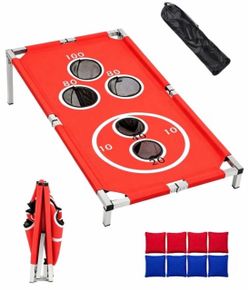 Portable Cornhole Toss Game Set with Bean Bags