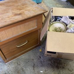  Mid Century 2 drawer nightstand 