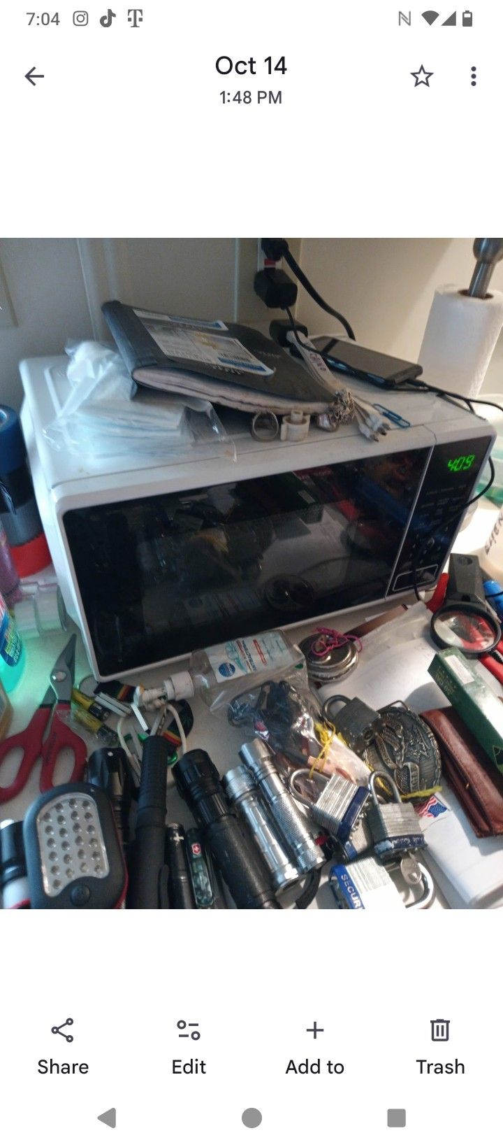 Small Microwave Great Condition Works Good Clean