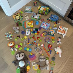 Bundle Of Infant Toys And Teethers (43 Items)
