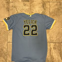 Youth Milwaukee Brewers Christian Yelich Nike City Connect Jersey Sz Xl 18/20