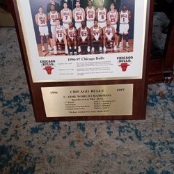 Bulls Championship Wood Plack 
