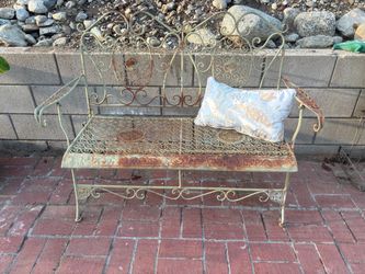 Ornate Wrought Iron Garden Bench