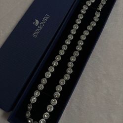 Silver Swarovski Tennis Necklace 