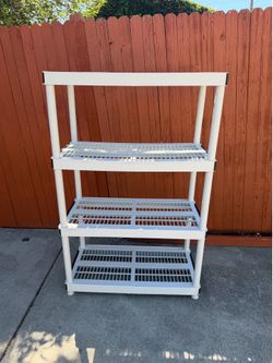 4-Tier Plastic Shelving Unit