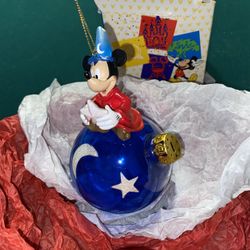 Vintage Disney Wonderful Walt Disney World Sorcerer Mickey Celestial Christmas Ornament