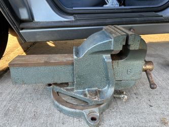 Yuasa No. 150 Solid Steel Vise 12” Sewivel Base Made In Japan 