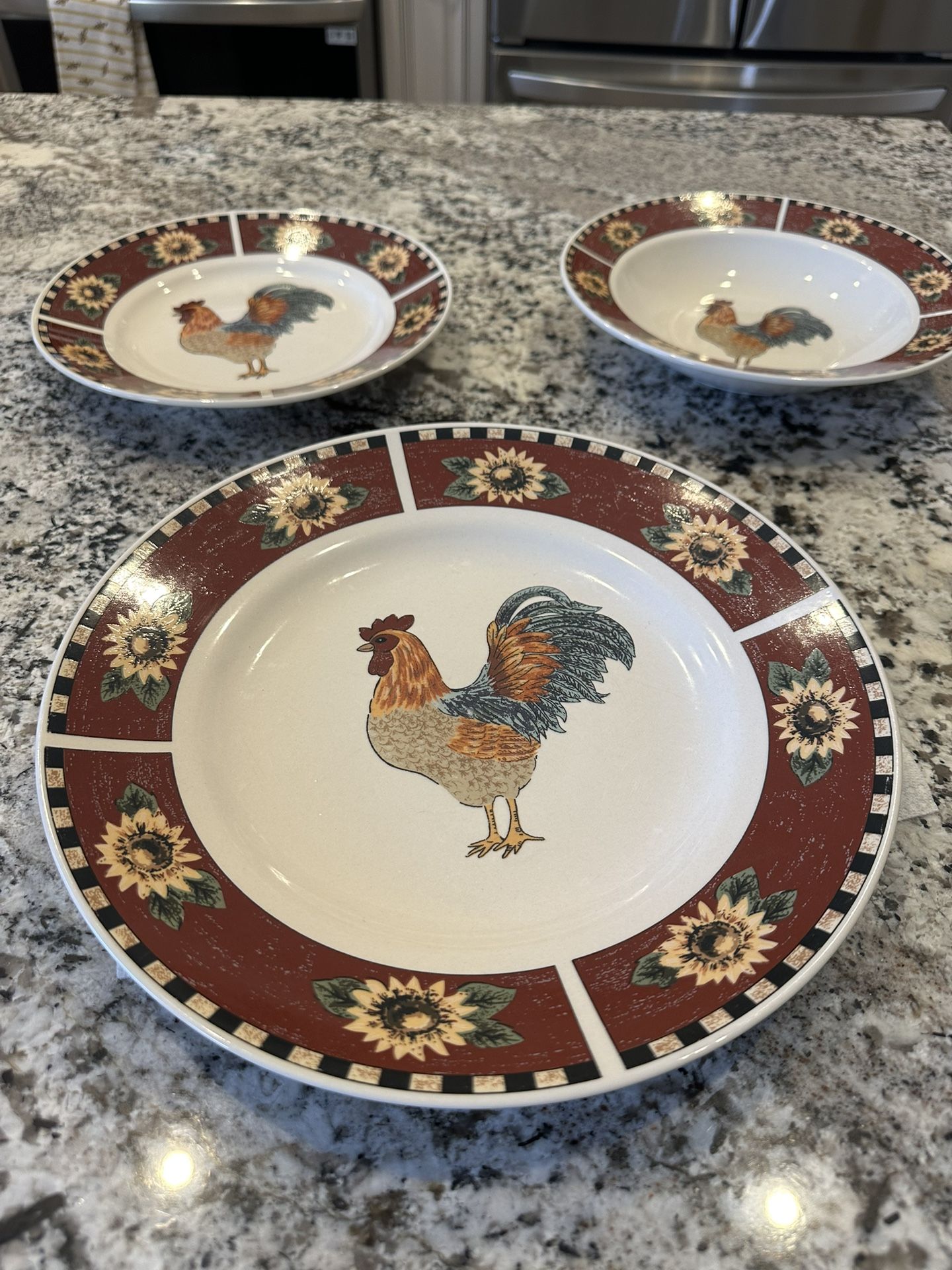 New Rooster Dish Set 