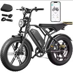 TST R002 ebike E Bike Electric Bike for Teen and Adult, Up to 28 MPH and 60/100 Miles Long Range E Bike, 20" Fat Tire E-Bike, 1500W Peak