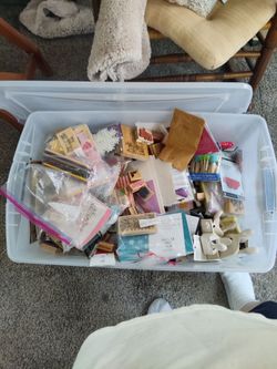 Assorted stamps and ink pads